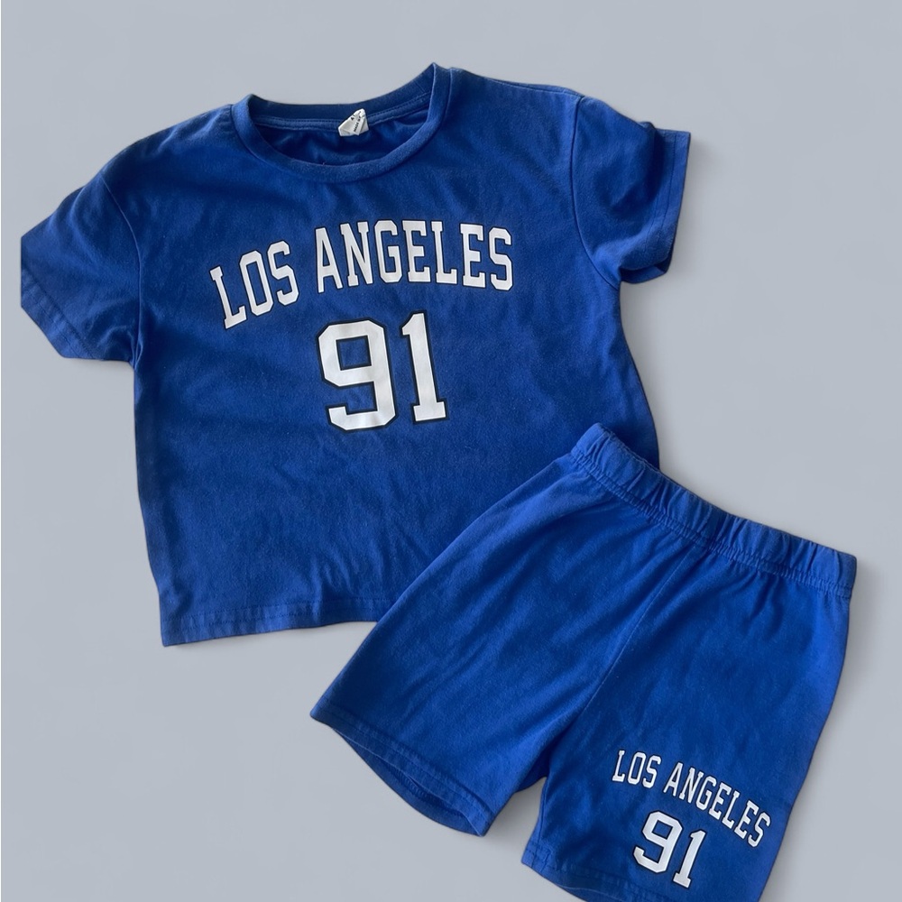 SHEIN Blue Kids Matching Set